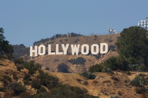 Kalifornie - nápis Hollywood